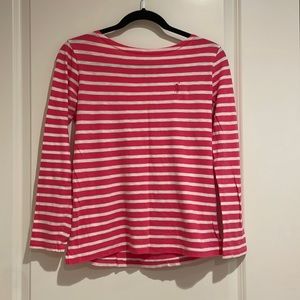 Ralph Lauren Sport Pink And White Striped Long Sleeve Shirt